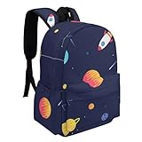 Treer 3D-Sternplanet Rucksack Kinder,Unisex Schulrucksack für Kinder...