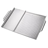 HANABASS Grillplatte Antihaft Grillplatte für Gemüse Multifunktionale Bbq...