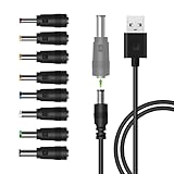 USB auf DC Stecker Kabel, LANMU 8 in 1 USB A auf Hohlstecker Ladekabel...