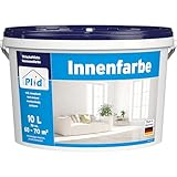 Plid® Design Innenfarbe Weiß 10L [HOHE DECKKRAFT] Design-Colour Weiss -...