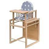 Best for Kids Kombihochstuhl Victoria Bärchen | Leicht umbaubarer...