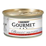 PURINA Gourmet Diamant Dünne Scheiben Katzenfutter Fleisch Braten Ochse 24...