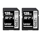 Lexar Professional 1667x SD Karte 128GB 2er-Pack, Speicherkarte SDXC...