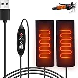 SKJJM Heizgriffe Motorrad Overgrips, 5V USB Universal Handlebar Grips, 3...