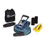 Klarfit Slackline, Slackline für Kinder & Erwachsene, Slackline-Set mit...