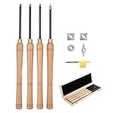 VEVOR Drechseleisen-Set, 4-teilig, Drechselmesser in Holzkoffer,...