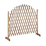 Relaxdays Rankgitter Holz, ausziehbar bis 200cm, Rankhilfe Kletterpflanzen,...