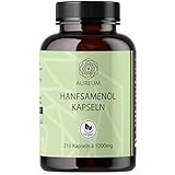 Hanföl in Softgel-Kapseln | Hochdosiert mit 1000mg pro Kapsel | Von Aureum...