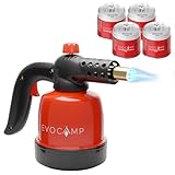 EVOCAMP Gasbrenner Klein 1,3 kW, Flambierer Küchenbrenner, Lötlampe mit...