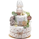 Trend Mama® Windeltorte | Windeltorte | Wald | Neutral | mit Musselintuch,...