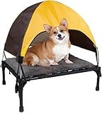 Raised Dog Bed | Foldable Raised Pet Bed | Outdoor Dog Bed With Removable...