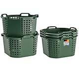 BURI 5x Erntekorb Gartenkorb 50L Made in Germany Stapelkorb -...