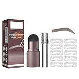 Clawrex Wasserdicht Augenbrauenstempel, Augenbrauen Schablone Set,...