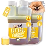 Leinöl Hunde & Katzen - Omega 3 & 6 Barf Öl für Hunde Katzen:...