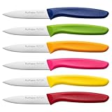 Ruffulon Gemüsemesser Set 6 Stück, Bunte Obstmesser,Küchen messer mit...