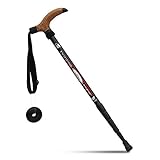 KRY Bergstock / Wanderstock, T-förmiger Griff, einziehbar, aus...