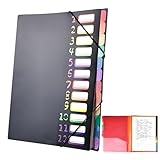 BAIFULAI Dokumentenmappe A4: Tragbar Fächermappe A4 mit 12 Fächern,...