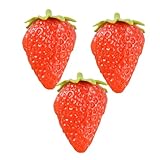 minkissy 3 Stück Teiliges Künstliche Erdbeeren aus PVC Realistische...