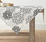 Artoid Mode Blumen Grau Dahlien Sommer Tischwäsche, Saisonnal Küche Tisch...