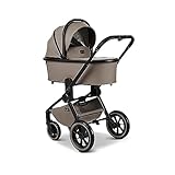 MOON 2 in 1 Kombi-Kinderwagen RESEA+, Mud, Edition+, mit Wanne und...