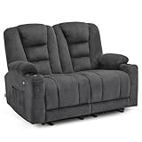 M MCombo Elektrisch 2 Sitzer Sofa mit Schlaffunktion, 2er Relaxsofa mit...