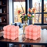 2 Stück Handgemacht Bubble Kerze Candle, Natürlich und Wohlriechend...