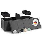 Blumtal Sitzbank mit Stauraum + 2 extra Boxen - Truhenbank mit Stauraum...