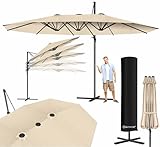 KESSER® Sonnenschirm Doppelsonnenschirm 4,6m x 2,7m | Ampelschirm...