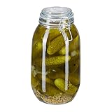Relaxdays Einmachglas, 3 Liter, mit Deckel & Bügelverschluss, Einkochen &...