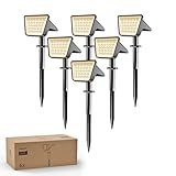 Philips 6 Stück Solarstrahler für Außen Garten, 28 LEDs 3000K Warmweiß...