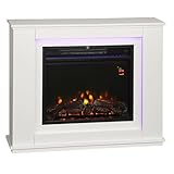 HOMCOM Elektrokamin mit Heizung, Elektrischer Kamin mit 12 Farbigen...