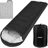 TRIZAND Schlafsack 2 in 1 Deckenschlafsack Wasserabweisend 2 Jahreszeiten...