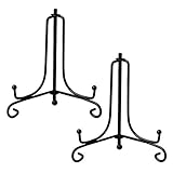 Deolven Eisen Tellerständer,2 Pack 4 Zoll Schwarz Metall Tellerständer...