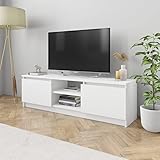 BUKSCYJS Fernseher Tisch,Sideboard Schlafzimmertv-Schrank Weiß 120x30x35,5...