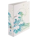Herlitz 50033393 Ordner maX.file, A4, 8cm, Motiv: GREENline Welle, 1...