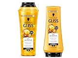 Gliss Shampoo Oil Nutritive (250 ml) Haarshampoo mit Omega 9 & Marula-Öl,...