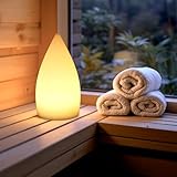 Moderne Tischleuchte kabellos Akku 21 cm Sauna Lampe Farbwechsel PL106...