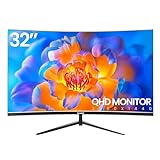 Gawfolk 32 Zoll QHD Curved Monitor 75Hz, 1440P Home Office Business PC...