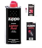 2 X Zippo Benzin Kraftstoff-Fluid 125 ml Dose Wick 6 Feuersteine