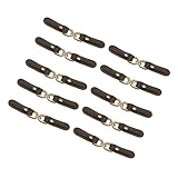 LLHCF Set mit 10 Leder-Knebelknöpfen mit Metallknopf zum Aufnähen,...