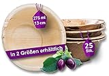 Waipur Bio Palmblatt Schalen - 25 Schalen Ø 13 cm / 275 ml - Premium...