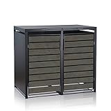 Zelsius Mülltonnenbox 2er Mülltonnen | (B) 132 x (T) 80 x (H) 117 cm |...