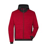 James & Nicholson Wattierte Strickfleecejacke im Materialmix für Herren,...