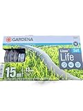Gardena Liano Life Textilschlauch 1/2 Zoll, 15m Set: Hochflexibler...