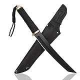 Tanto Messer SCHWARZER Samurai Edition - 35cm kleines Ninja Schwert mit...