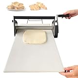 FBJAMZ Handkurbel Teigausrollmaschine, Faltbarer Gebäckroller aus...