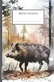 Wildschwein Buch für Notizen: Notizbuch mit Wild Schwein Motiv Notizheft...