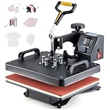 CREWORKS Hitzepresse Transferpresse 1250W Heat Press Heißpresse 360 Grad...