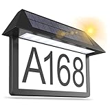 Hausnummer Beleuchtet Solar, Hausnummer Beleuchtet mit 3d Effekt, Solar...