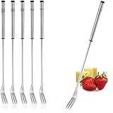 COM-FOUR® 6x Fondue Gabeln aus rostfreiem Edelstahl -...